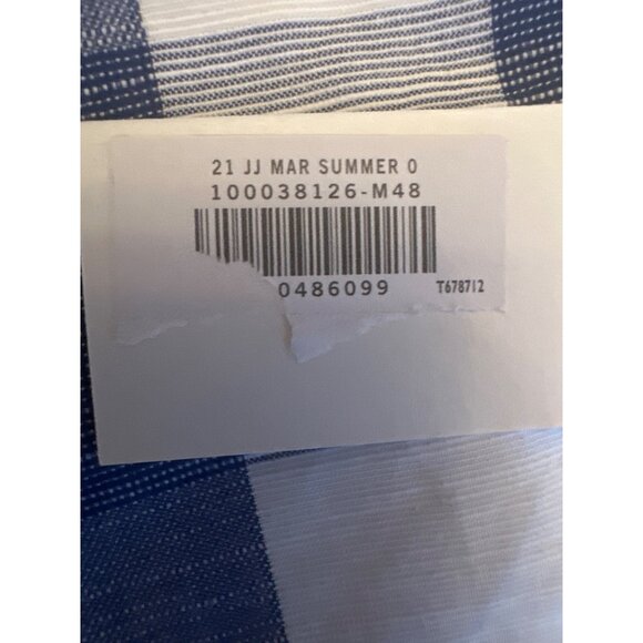 Janie & Jack Girls Blue & White Checkered Dress  Red Floral Detail Size 10 - Picture 5 of 6